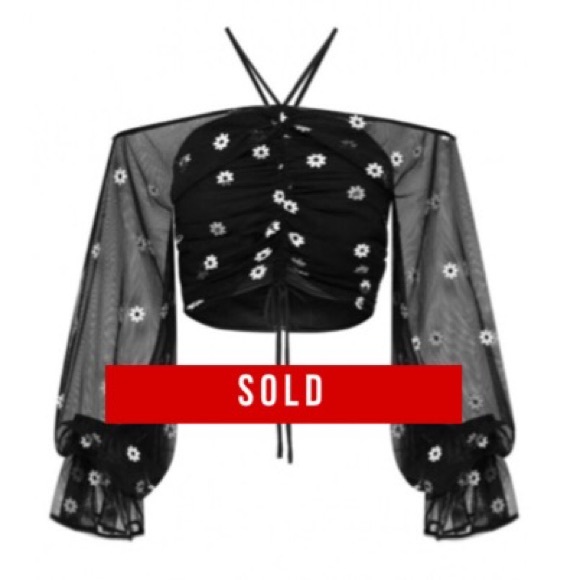 Alice McCall Tops - Alice McCall “You’re the one” black daisy top